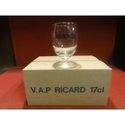6 anciens verres tube RICARD 21 cl logo carré avec trait de dose