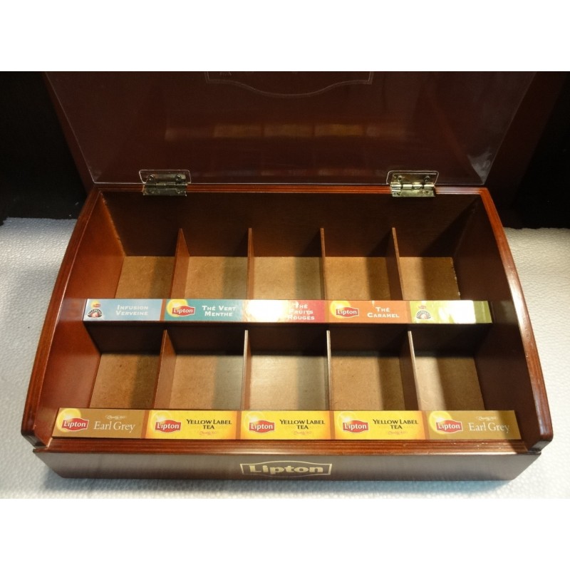 Set de 3 boîtes à thé Lipton en métal ancien (12,5 cm de…