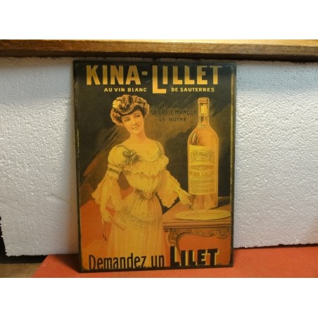 TOLE EMAILLEE  KINA LILLET 35CM X26.50CM