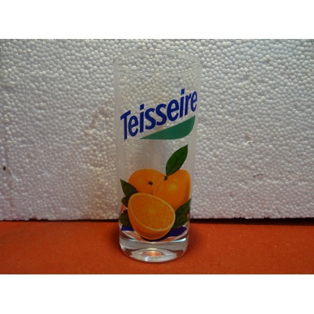 6 VERRES TEISSEIRE  ORANGE HT 14CM