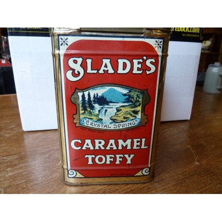 BOITE SLADE'S CARAMEL TOFFY 12.70CM X12.70CMX19CM