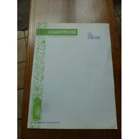 1 MENU CHARTREUSE 32CM X24CM