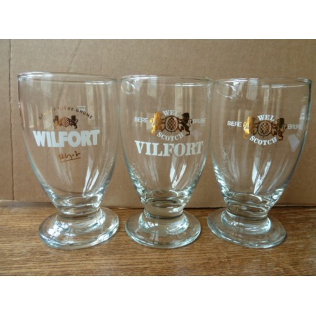 3 VERRES VILFORT 25CL HT 13.20CM  DIFFERENTS