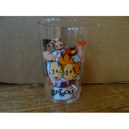 1 VERRE  SPIROU  AMORA  ANNEE 1994 HT 9.70CM