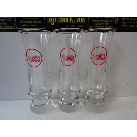 3 VERRES GALOPIN  LES ARTISANTS DE LA BIERE HT 16CM