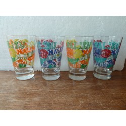 4 VERRES MALIBU COLLECTOR...