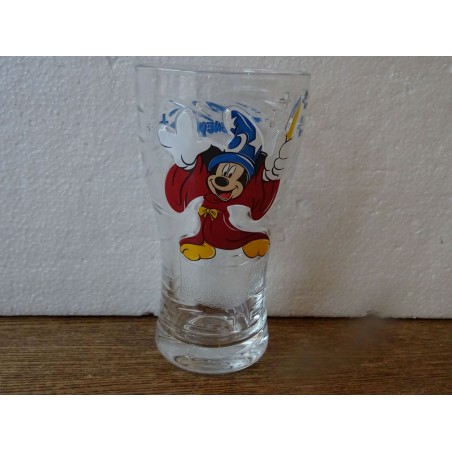 1 VERRE MICKEY  DISNEYLAND  EMBOSSE HT 15CM