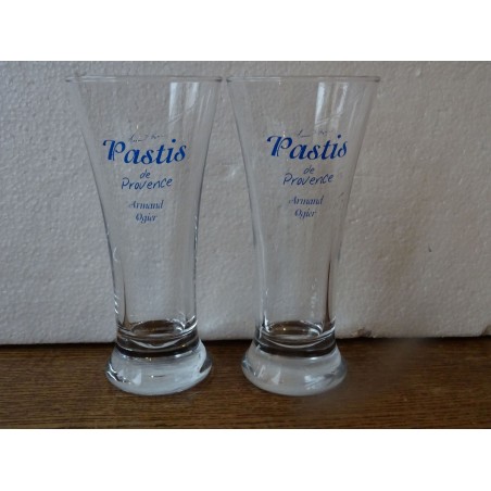 2 VERRES PASTIS DE PROVENCE  ARMAND OGIER