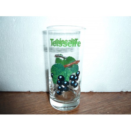 6 VERRES  TEISSEIRE  CASSIS HT 13.50CM