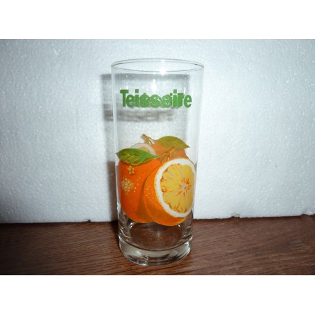 6 VERRES TEISSEIRE  ORANGE  HT 13.50CM