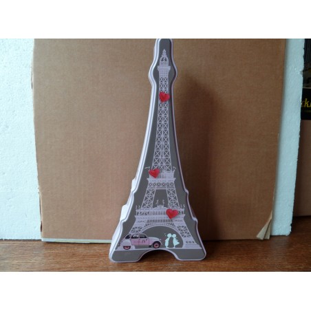 BOITE BISCUIT LES PETITS AMOUREUX LA TOUR EIFFEL 27.50CM X10CM X4CM