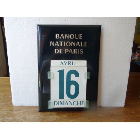 CALENDRIER PERPETUEL  BANQUE NATIONALE DE PARIS  34CM X23.50CM