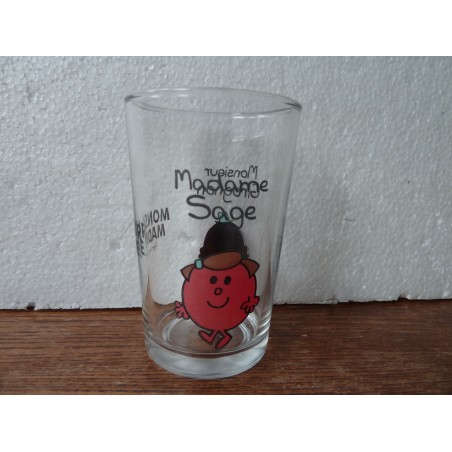 1 VERRE A MOUTARDE  MADAME  SAGE  MONSIEUR GROGNON  HT 9.70CM