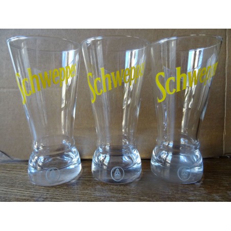 3 VERRES SCHWEPPES HT.15CM N° 608