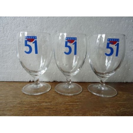 3 VERRES  PASTIS 51 11CL HT 10CM