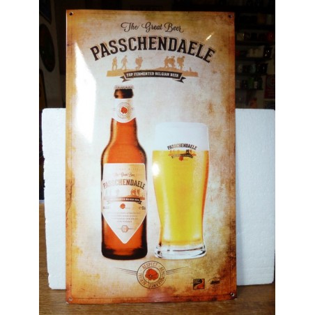 PLAQUE EMAILLEE BOMBEE PASSCHENDAELE  60CM X35CM