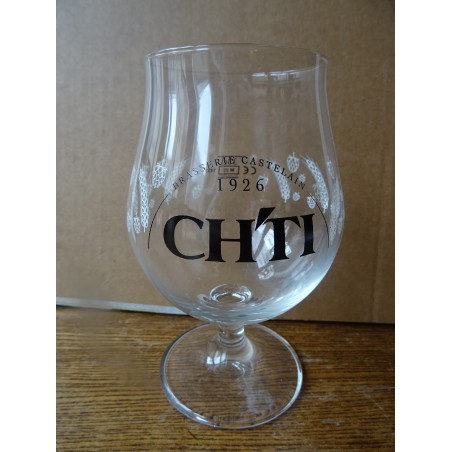 1 VERRE CH'TI BRASSERIE CASTELAIN 33CL  HT 15.20CM