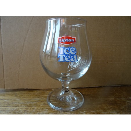 4 VERRES LIPTON ICE TEA  MARATHON 33CL  HT 15CM