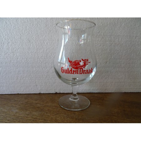 1 VERRE GULDEN DRAAK  33CL HT 17.70CM   ECRITURE ROUGE