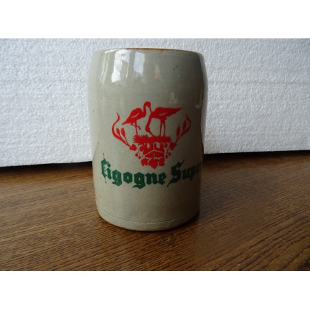 CHOPE CIGOGNE  SUPER 25CL   BRASSERIE  NAIN D'ALSACE  HT 11CM