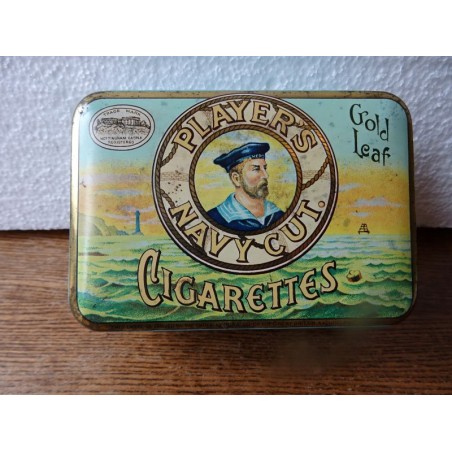 BOITE  CIGARETTES  PLAYERS NAVY CUT  12CM X8.20CMX4CM