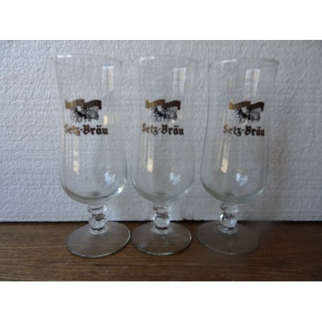 3 VERRES SETZ BRAU 25CL HT 18.30CM