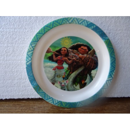 1 ASSIETTE      MOANA             EN PVC  DIAMETRE 18CM