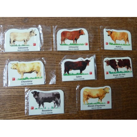 8 MAGNETS  RACE DE VIANDE , SALERS , CHAROLAIS , ECT...