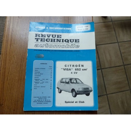 REVUE TECHNIQUE AUTOMOBILE CITROEN VISA 652 4CH