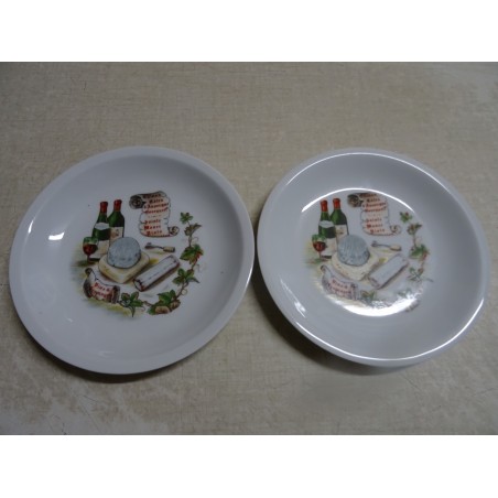 6 ASSIETTES A FROMAGES ET VINS  DIAMETRE 18CM  N° 200