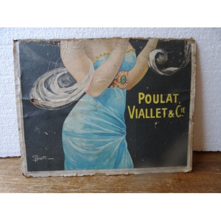 CARTON  POULAT VIALLET&COMPAGNIE  GRENOBLE  19CMX12.50CM X7CM