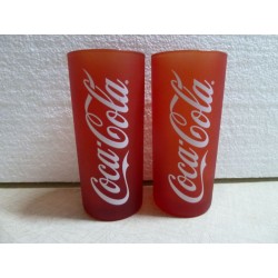 2 VERRES COCA-COLA  HT 13.50CM