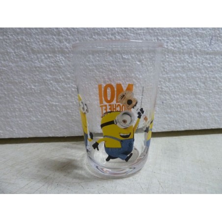 1 VERRE LES MIGNONS  MOI MOCHE ET MECHANT HT 9.50CM