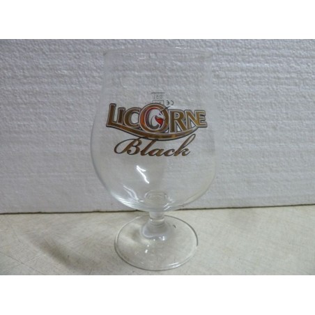 6 VERRES LICORNE BLACK 50CL  HT .15.80CM