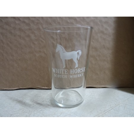 1 VERRE WHISKY  WHITE HORSE 20/25CL HT 11.50CM