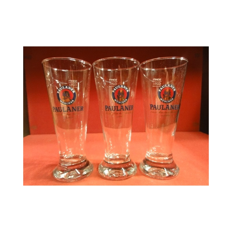 3 VERRES PAULANER 25CL HT 17.50cm